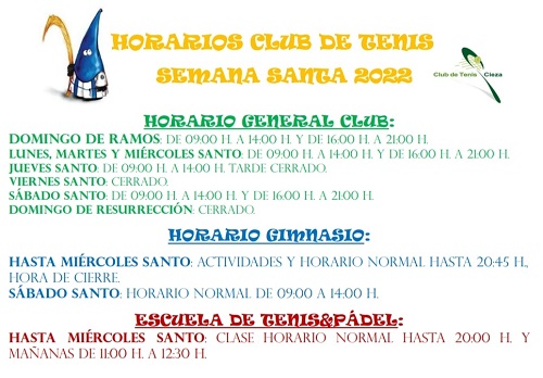 horarios semana santa